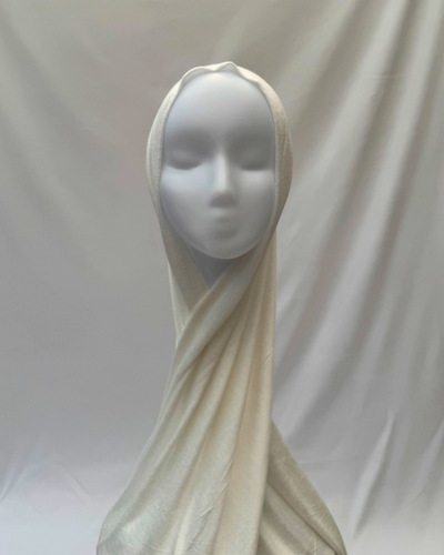 Snowy Serenity - Cotton Hijab