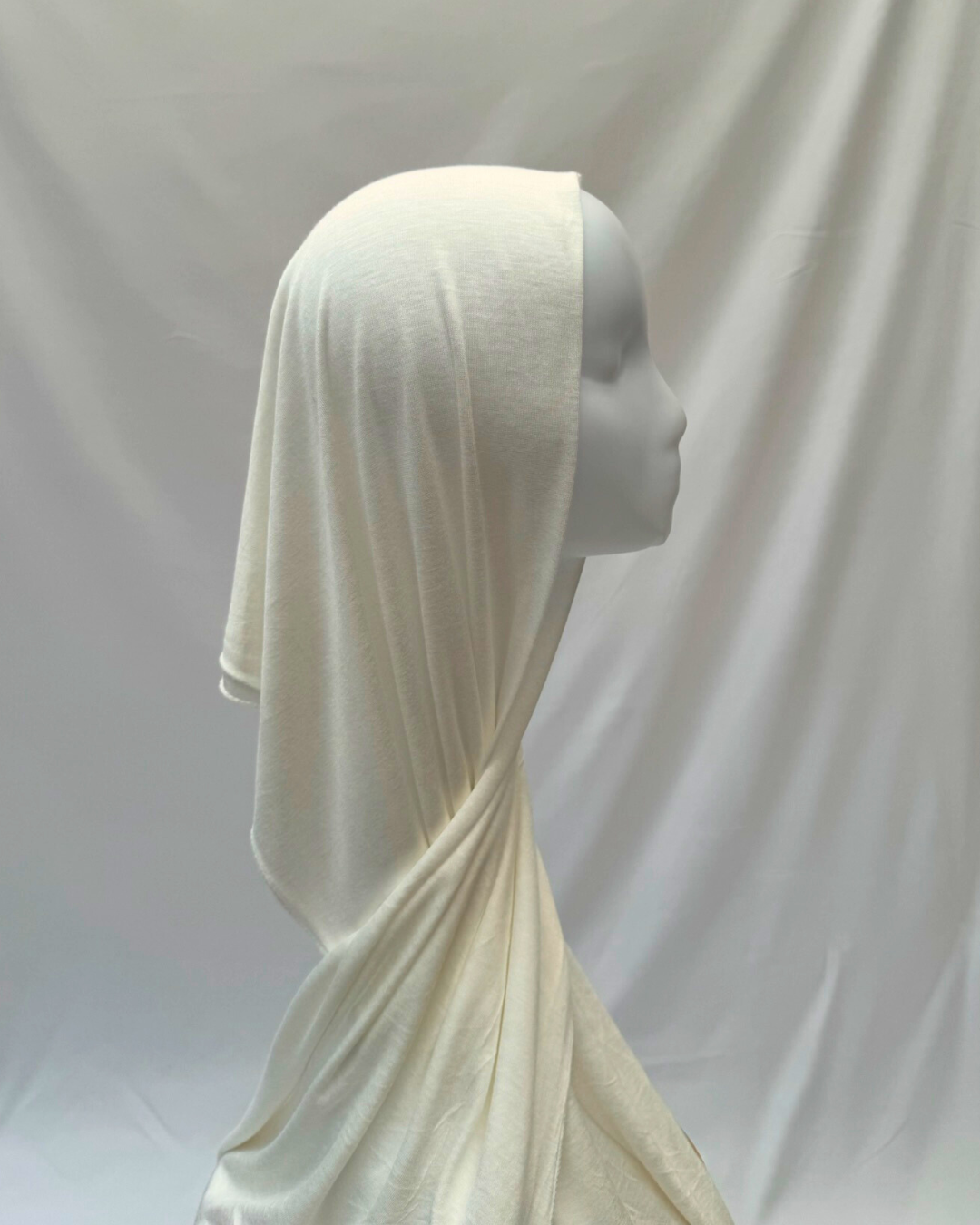 Snowy Serenity - Cotton Hijab