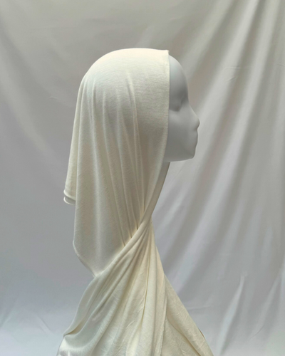 Snowy Serenity - Cotton Hijab